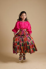 Hand Embroidered Top With Lehenga image 5