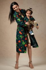 Antique gold metallic twinning set for Mom + Daughter image 0