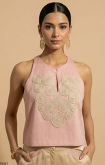 Noor — Embroidered Satin & Cotton Suit Set