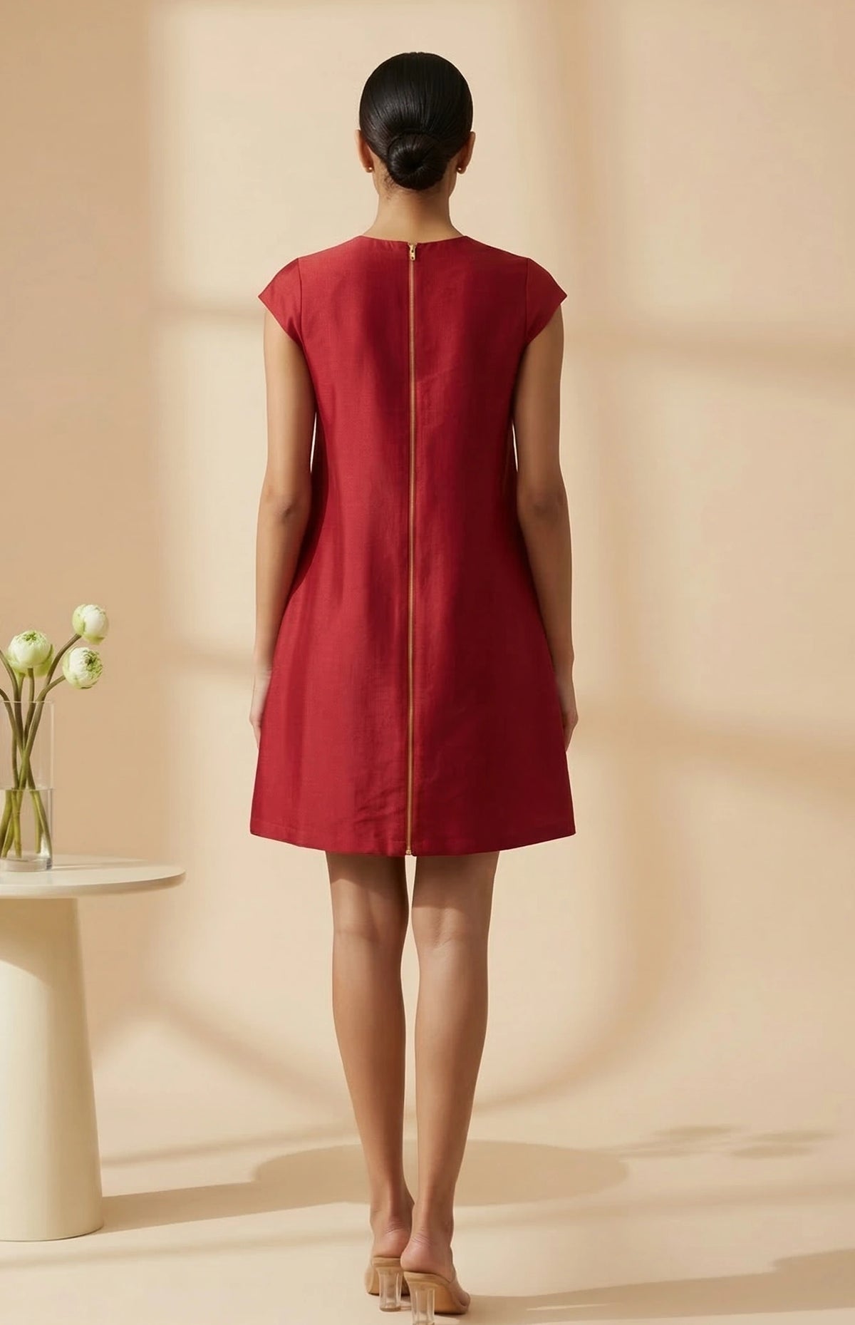 Sera — Embroidered Chanderi Cotton Dress