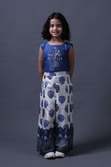 Neeli buti Hand Embroidered twinning set for Brother + Sister image 1