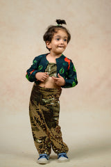 Antique gold metallic twinning set for Mom + Daughter image 25
