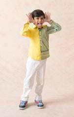 Linen panel stripes shirt image 1