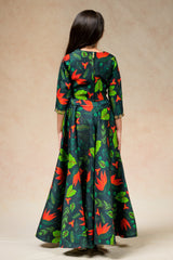 Hand embroidered Lily print twinning set for Sister + Brother image 2