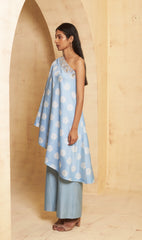 Hand Embroidered Off shoulder tunic set image 4