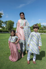 Cotton silk Set for Mom + Daughter + Son image 0
