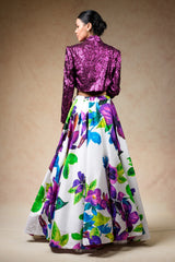 Hand Embroidered silk twinning set for Mom + Daughter image 2