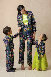 Hand Embroidered twinning set for Mom + Daughter + Son image 0