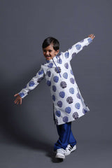 Neeli Buti Leather Work Twinning Set for Father + Son image 3