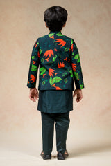 Hand embroidered Lily print twinning set for Sister + Brother image 12