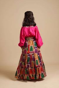 Hand-Embroidered Jharokha Print Twinning Set for Mom + Father  + Daughter image 16