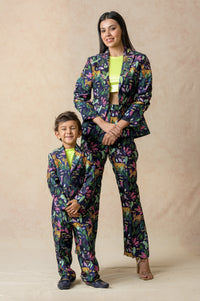 Hand Embroidered twinning set for Mom + Son image 0