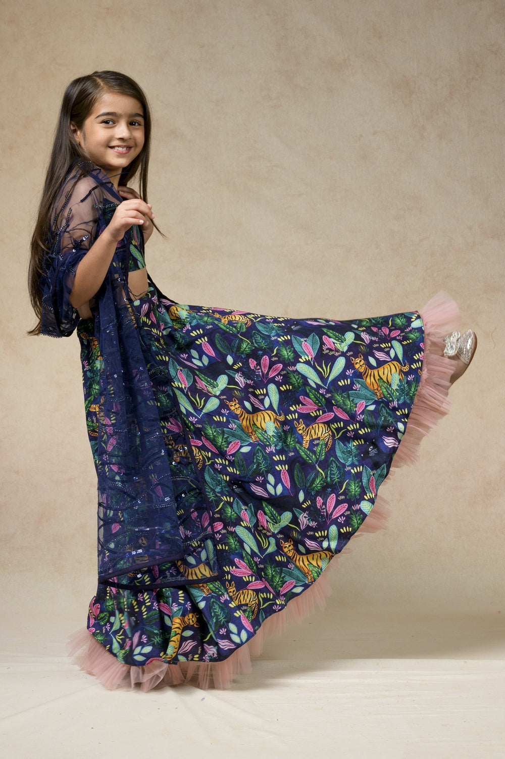 Multicolor jungle print twinning set for Mom + Daughter + Son image 17