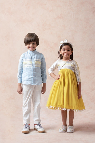 Dupion Silk twinning set for Sister + Brother image 0