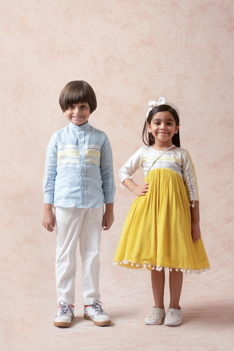 Dupion Silk twinning set for Sister + Brother image 0