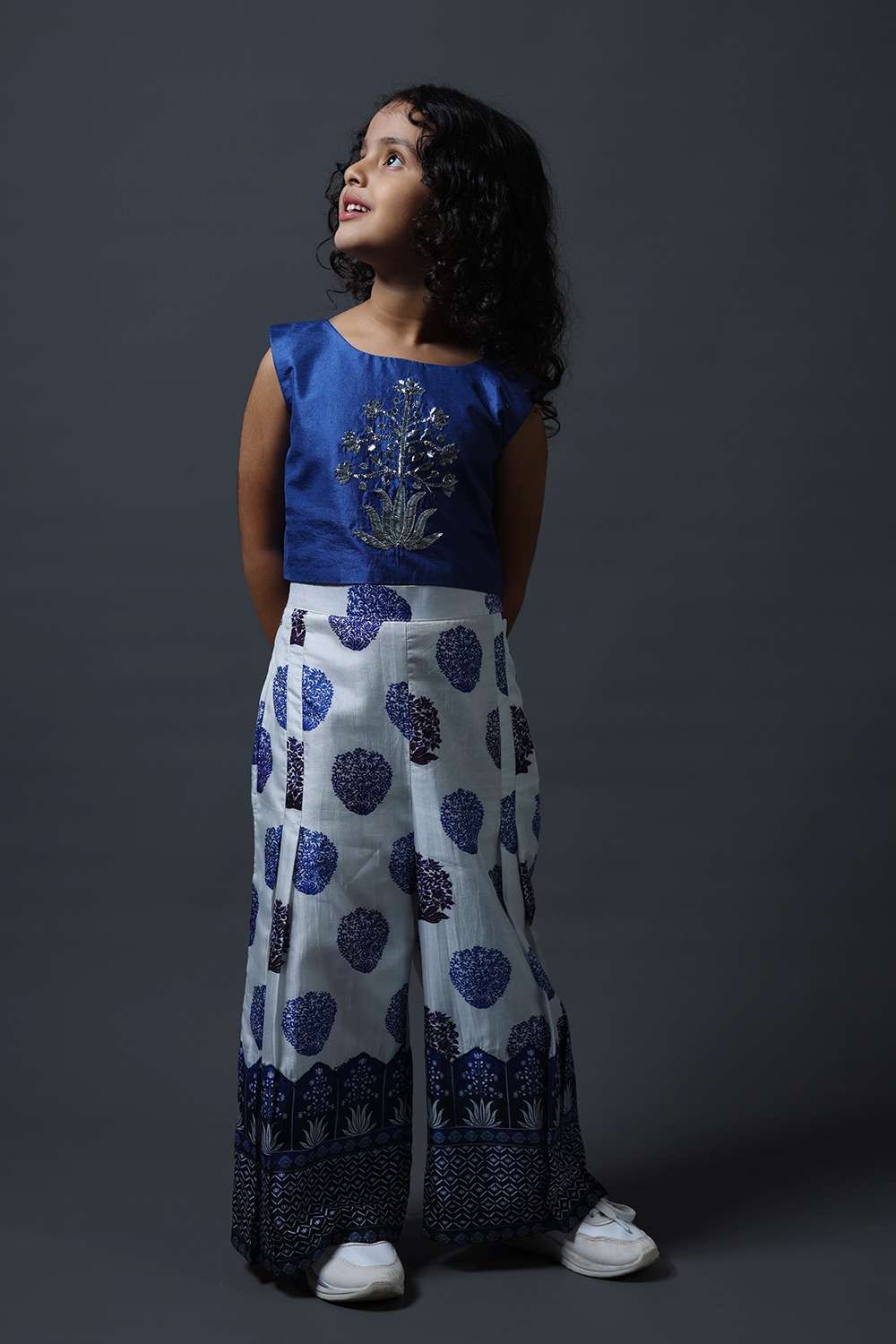 Neeli buti Hand Embroidered twinning set for Brother + Sister image 4