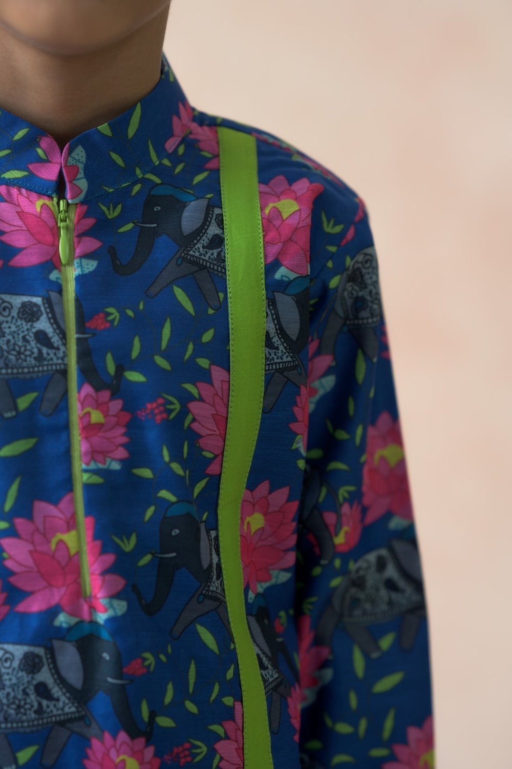 Zipper kurta with pyjama image 8