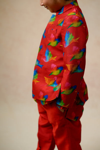 Indo Western Sherwani With Kurta Pyjama image 8