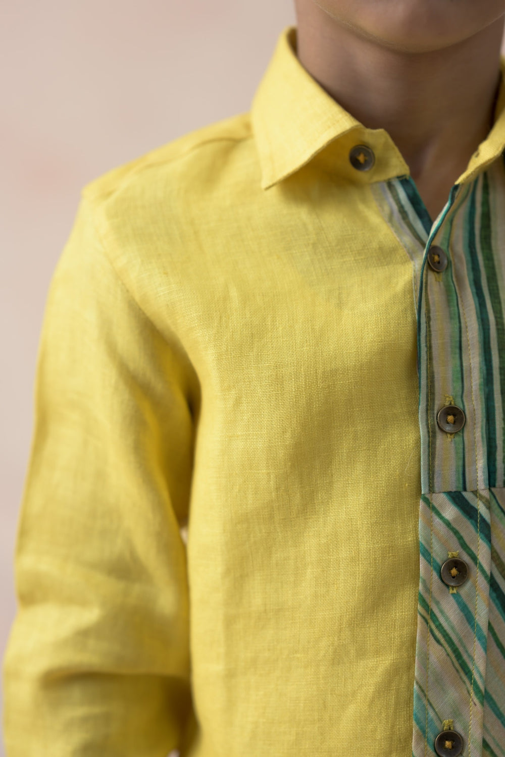 Linen panel stripes shirt image 6