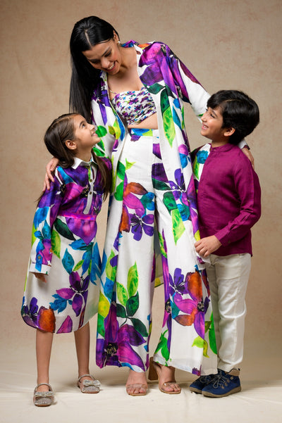 Floral print twinning set for Mom +Son image 25