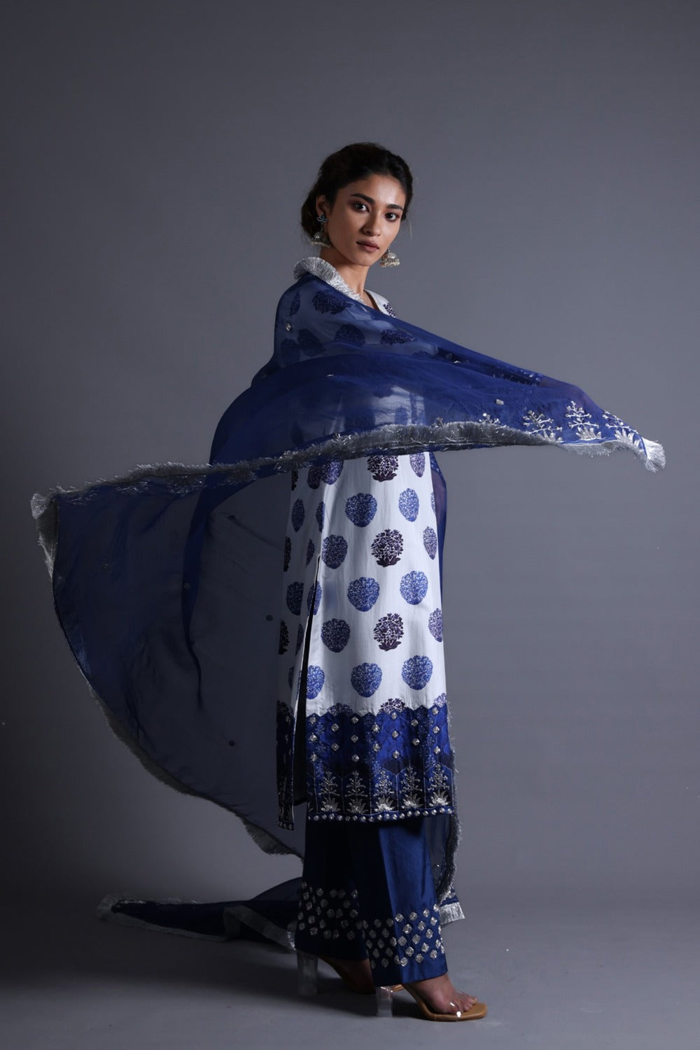 Hand Embroidered Kurta With Pant And Dupatta image 7