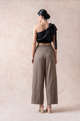 Black Pearl One-Shoulder Crop Top image 3