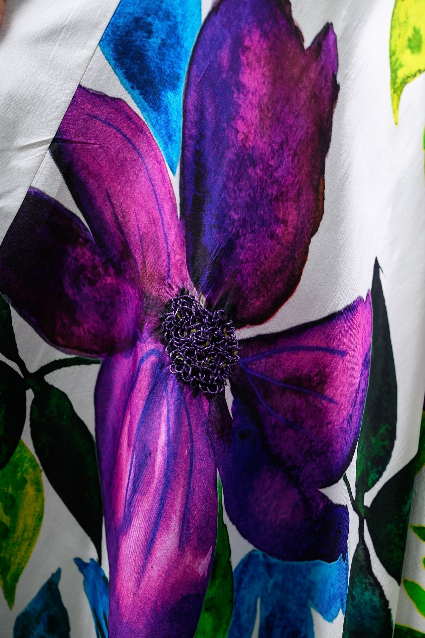 Hand Embroidered silk twinning set for Mom + Daughter + Son image 10