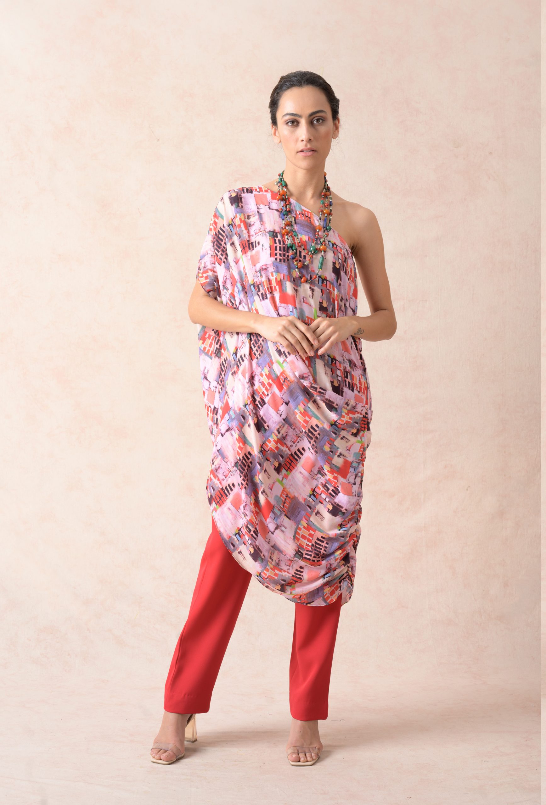 Cowl tunic with pants image 0