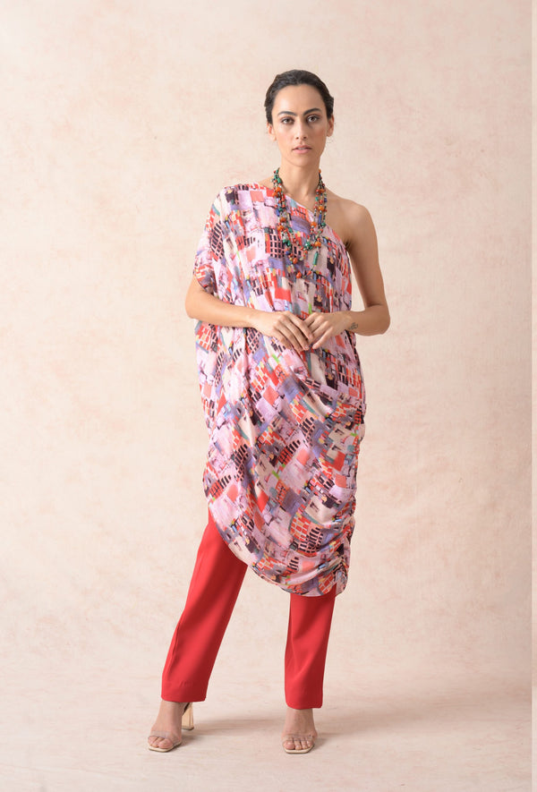 Cowl tunic with pants image 0