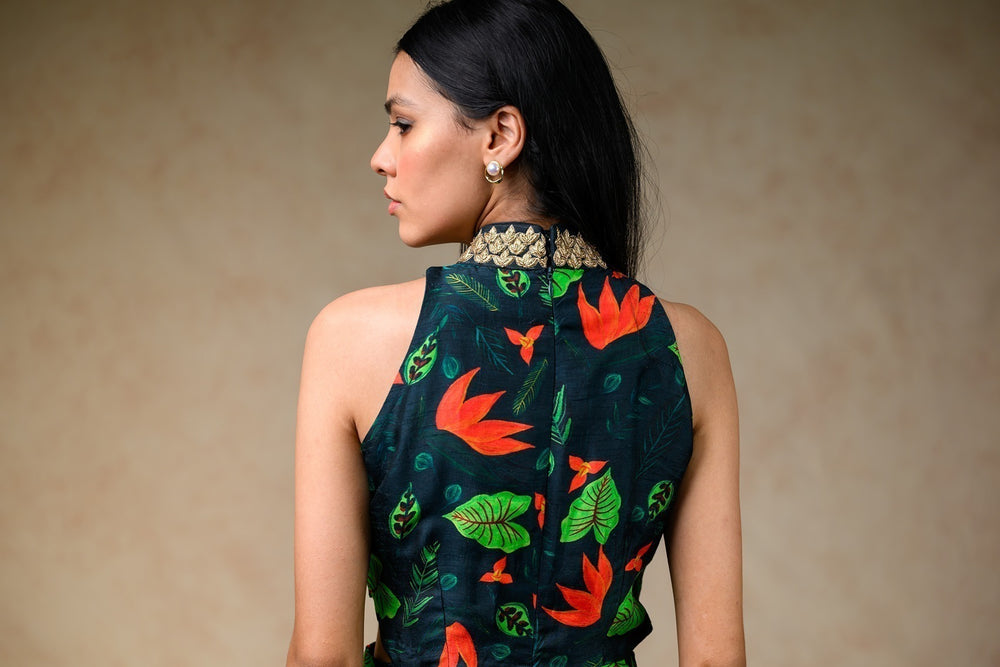 Hand Embroidered Flared Jumpsuit image 4