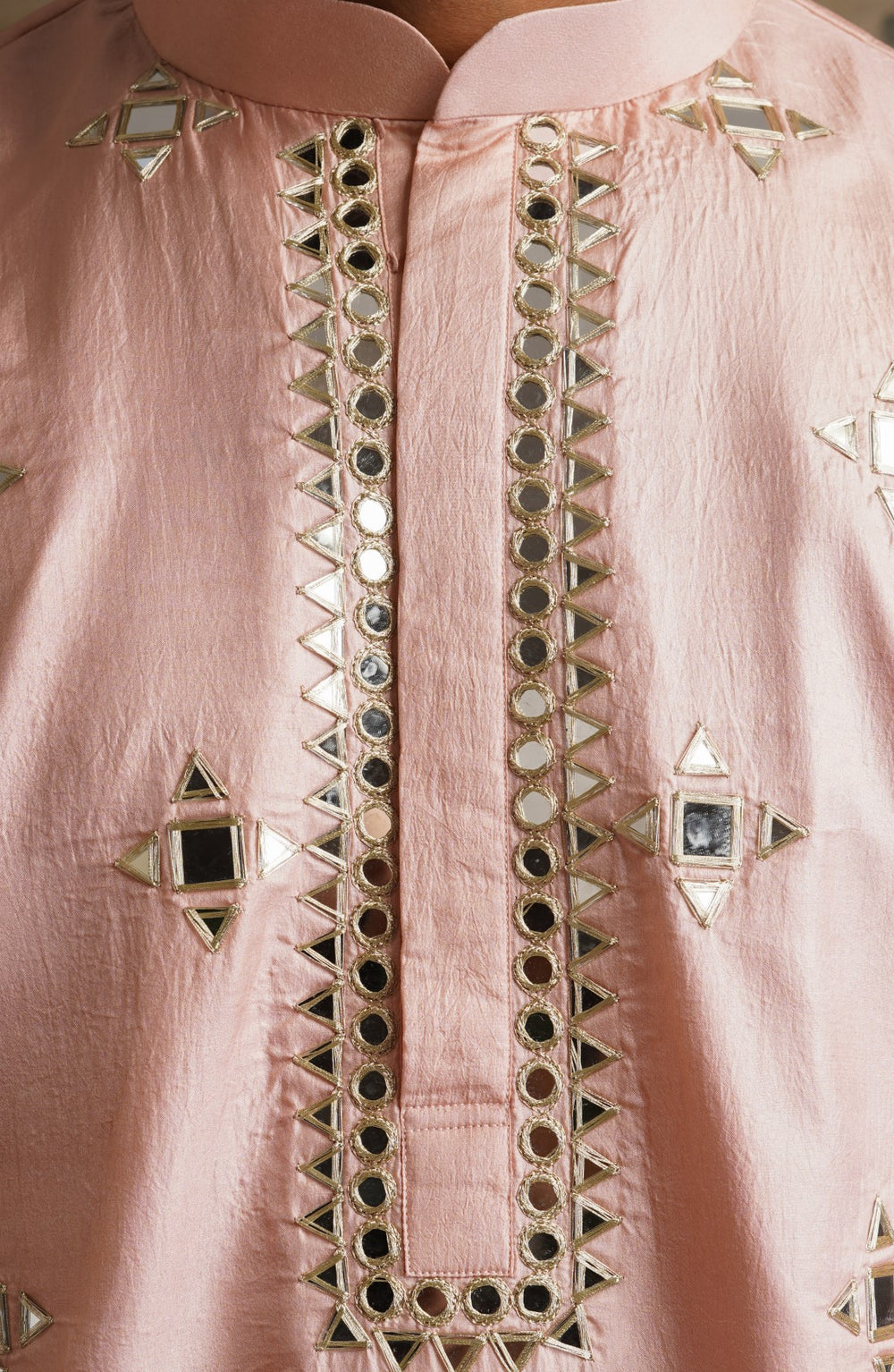 Rosewood overall hand embroidered mirror work kurta image 5