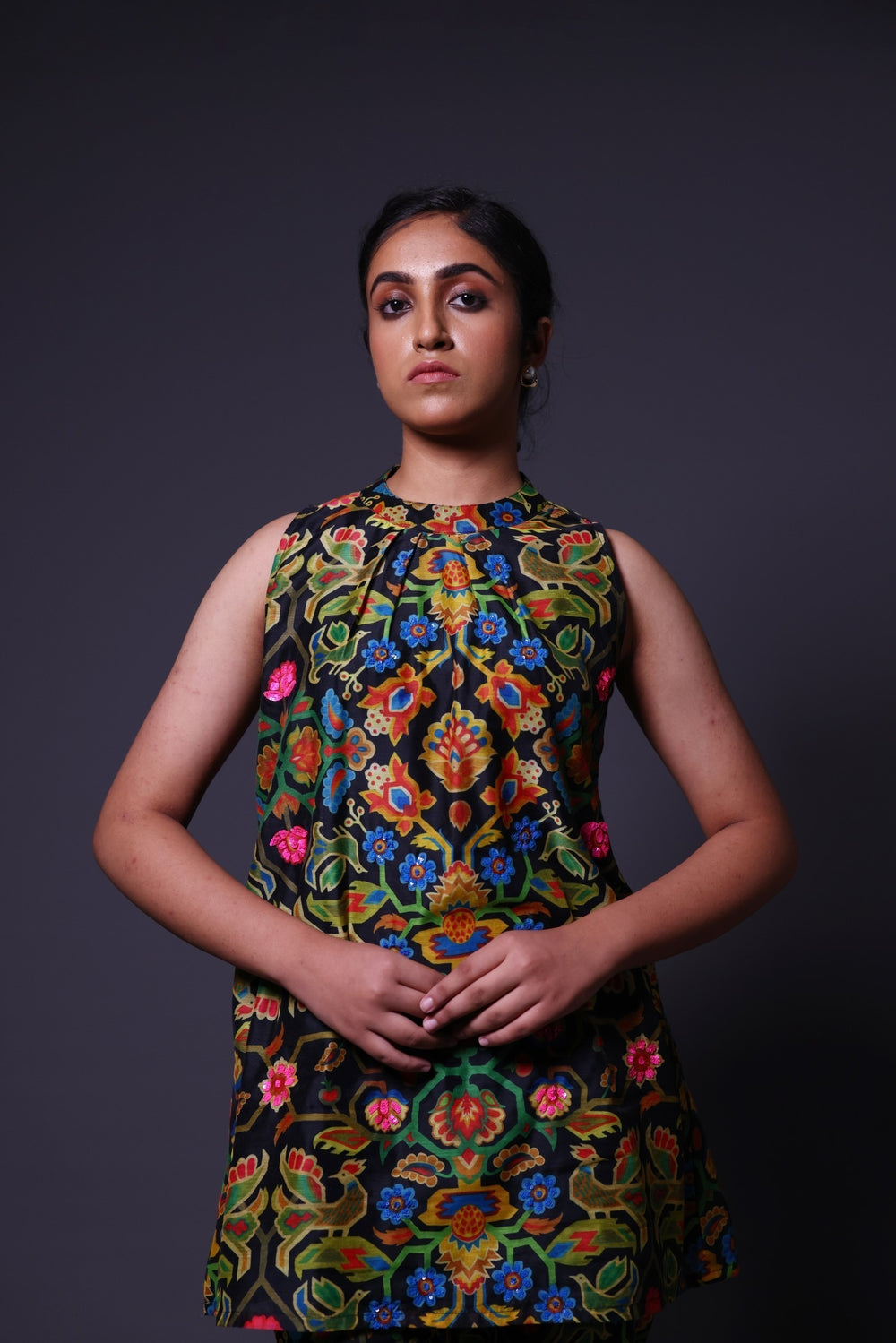 Printed Coord Set with Hand Embroidery image 5