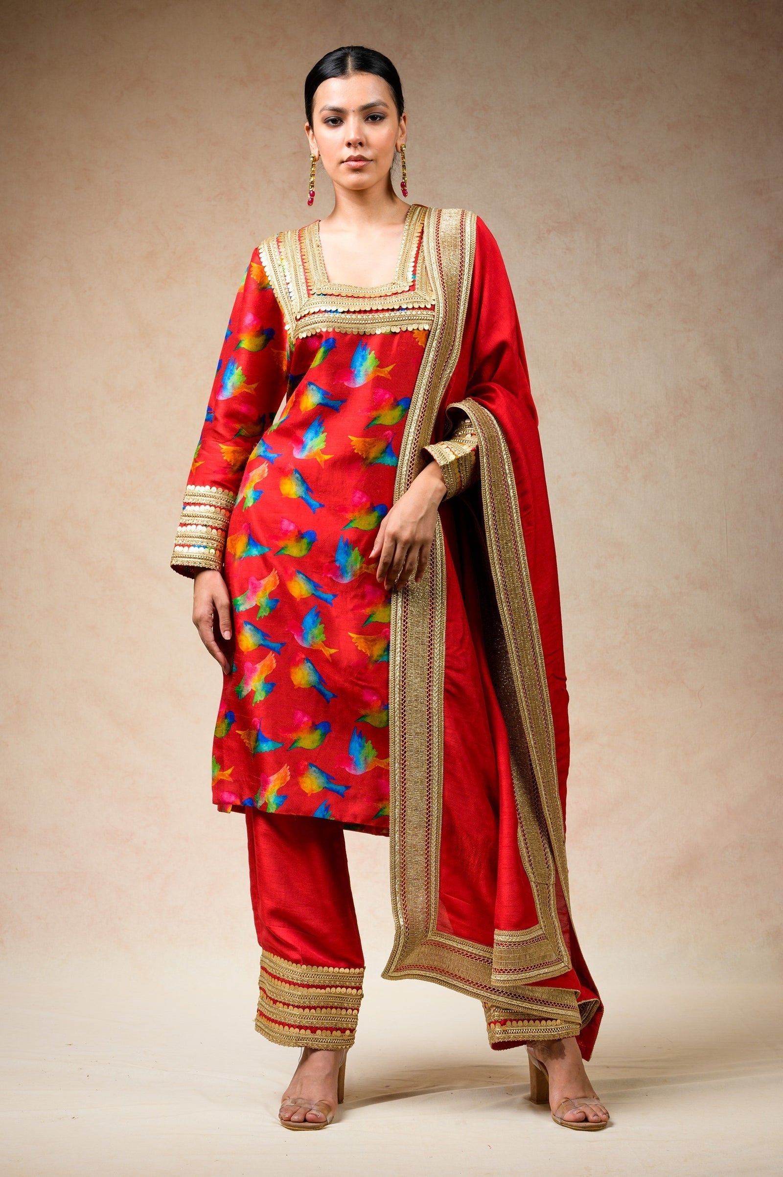 Suit With Palazzo, Dupatta image 0