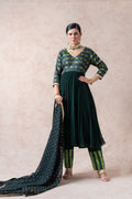 Tanchoi Silk Anarkali with palazzo, dupatta image 0