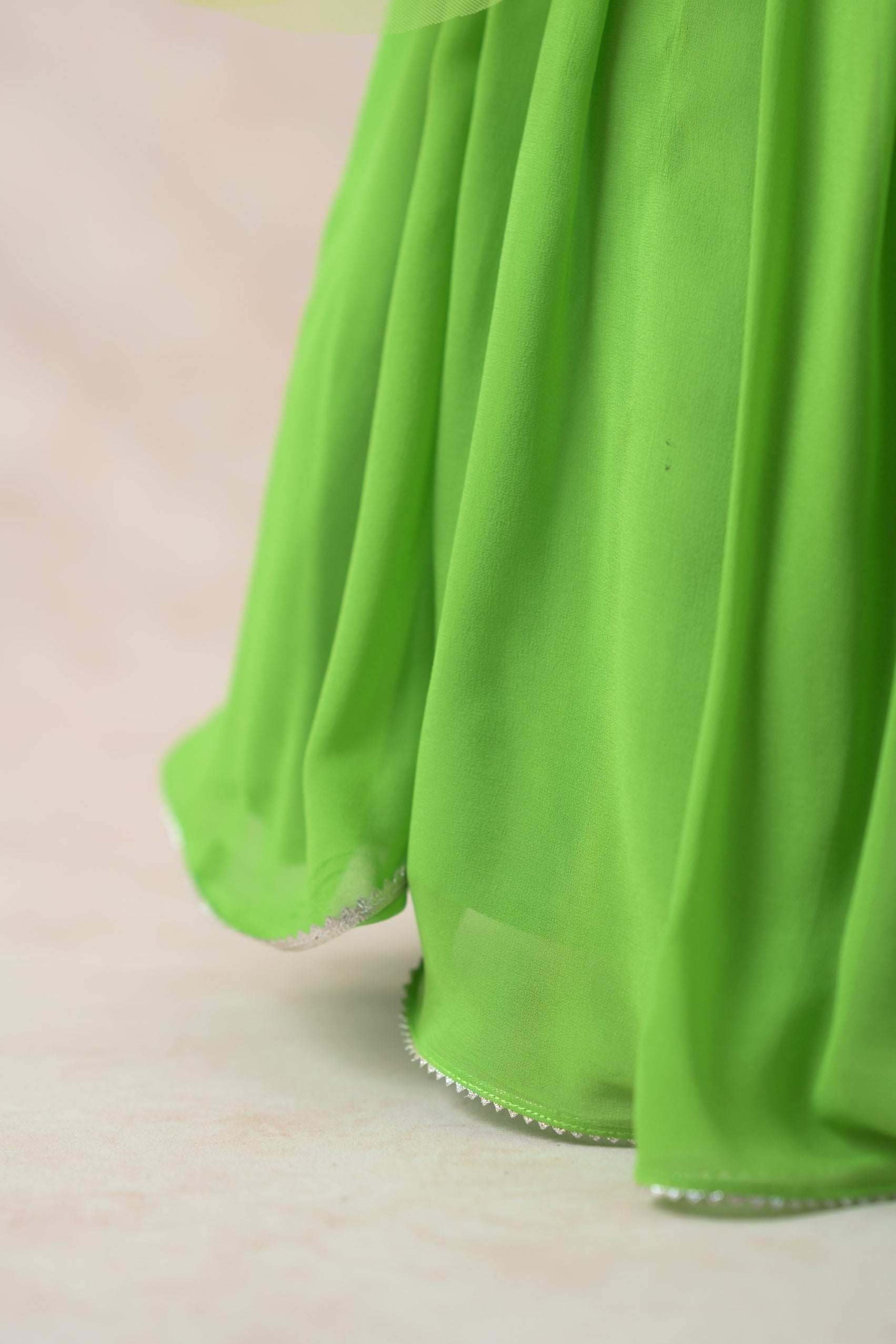 Kurti with silk lehenga, dupatta image 8