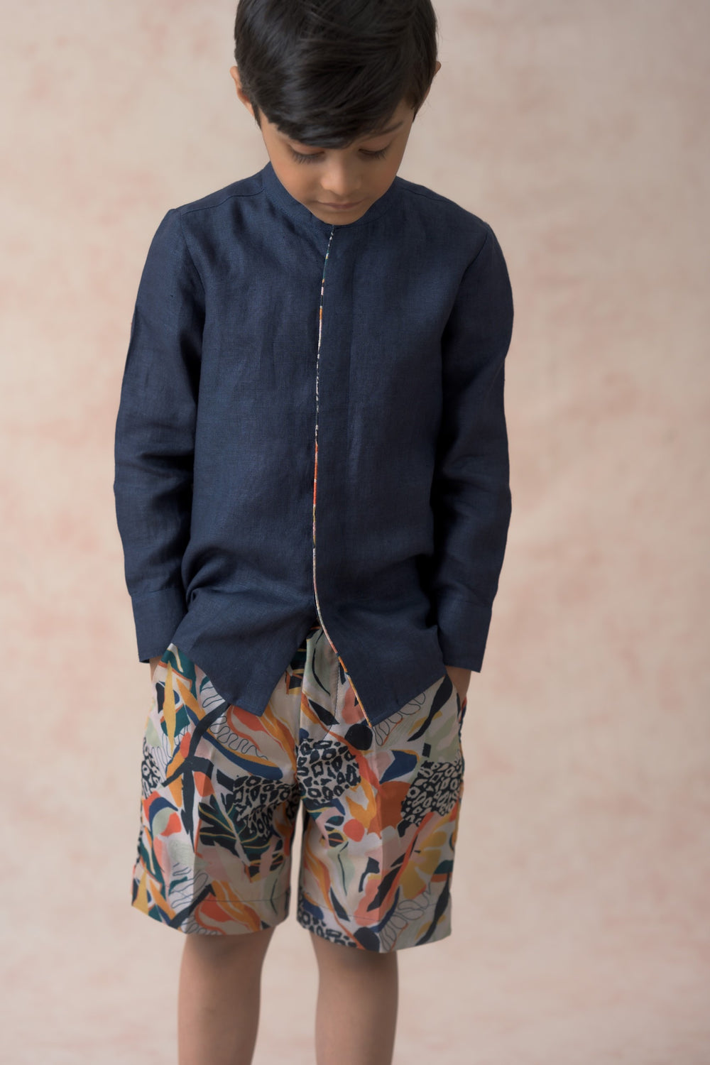 Pure Linen shirt with shorts image 9