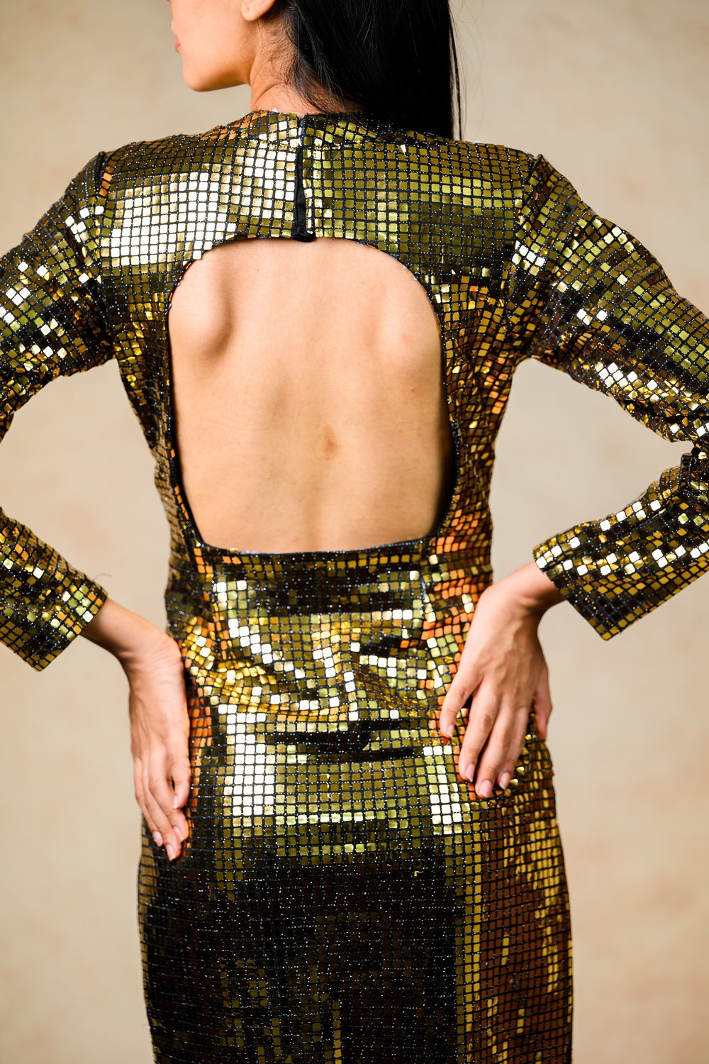 Gold Bodycon Dress image 9