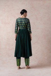 Tanchoi Silk Anarkali with palazzo, dupatta image 6