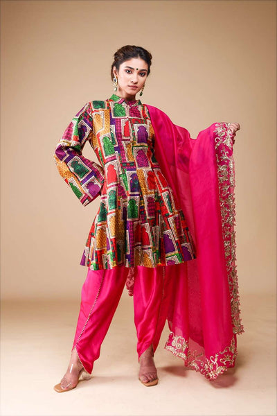Hand-Embroidered Jharokha Print Twinning Set for men + Women image 1