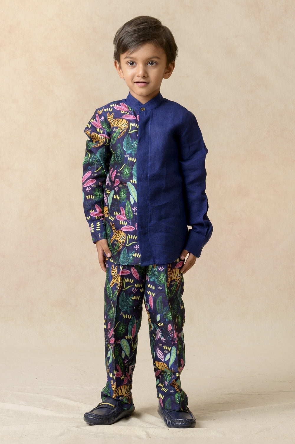 Half N Half Linen Shirt image 1