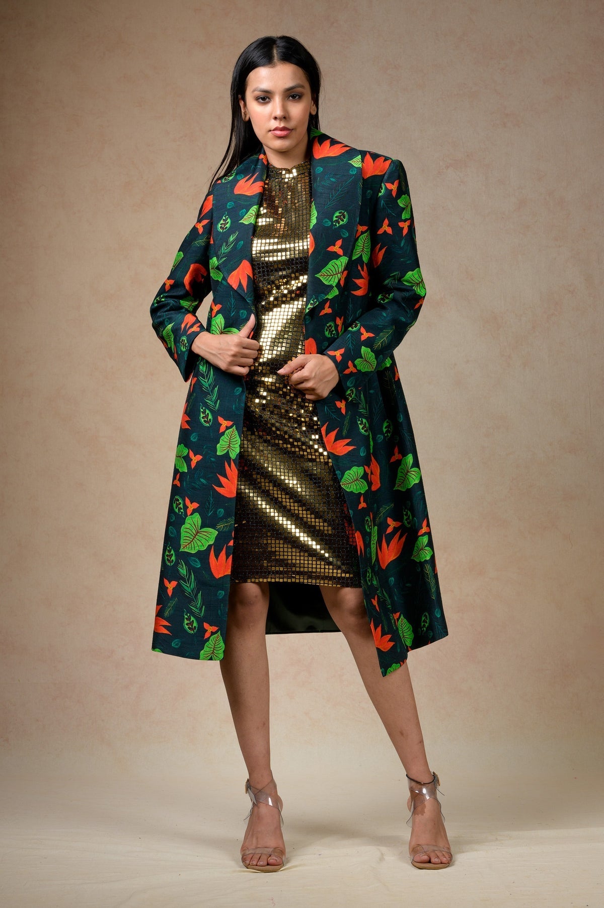 Trench Coat With Bodycon Dress image 0