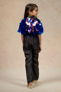 Embellished Cape With Jumpsuit image 3