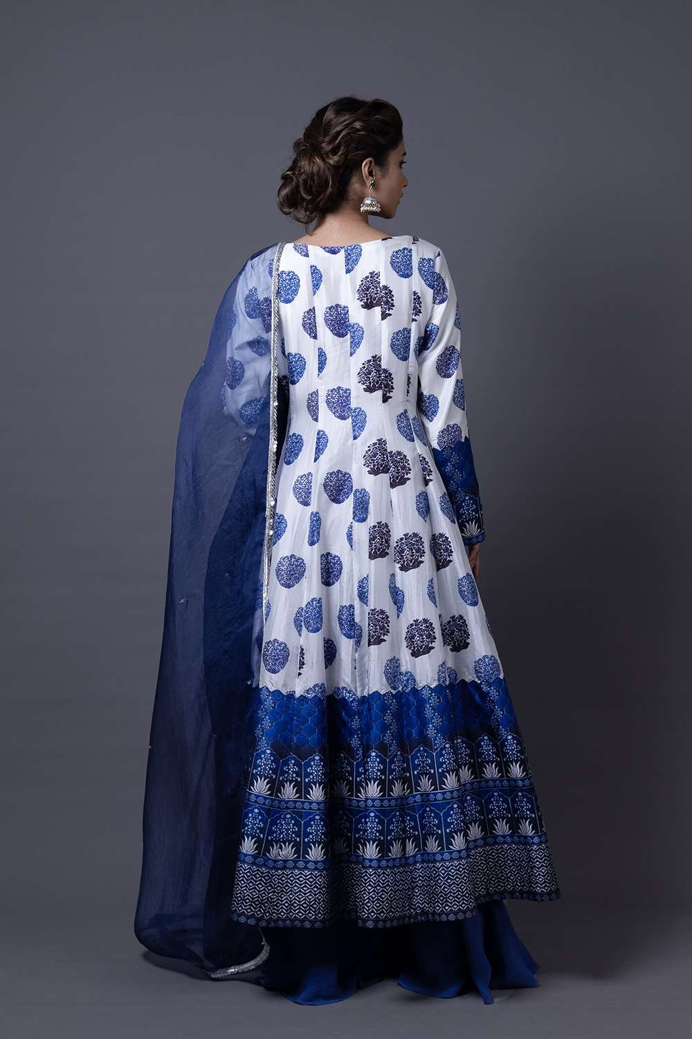 Neeli buti Hand Embroidered twinning set for Mom + Father  + Daughter + Son image 8