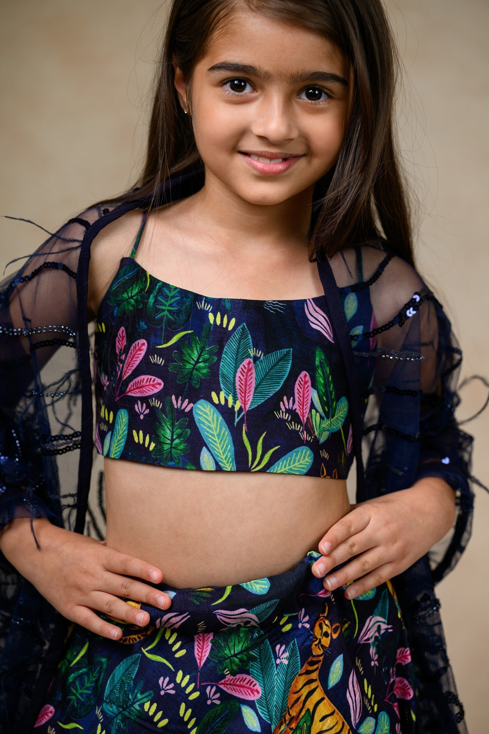 Multicolor jungle print twinning set for Mom + Daughter image 17