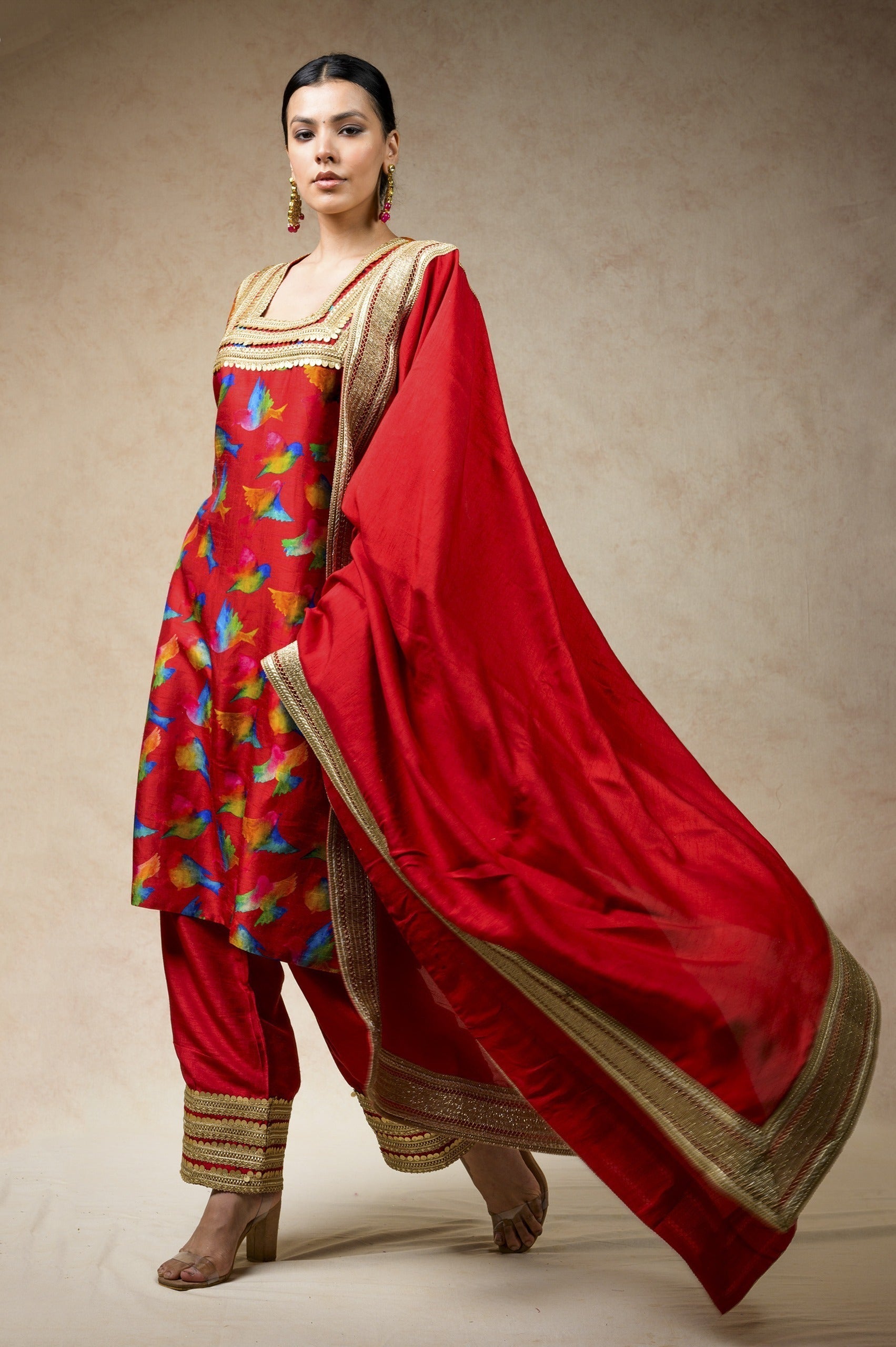 Suit With Palazzo, Dupatta image 3