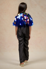 Embellished Cape With Jumpsuit image 2