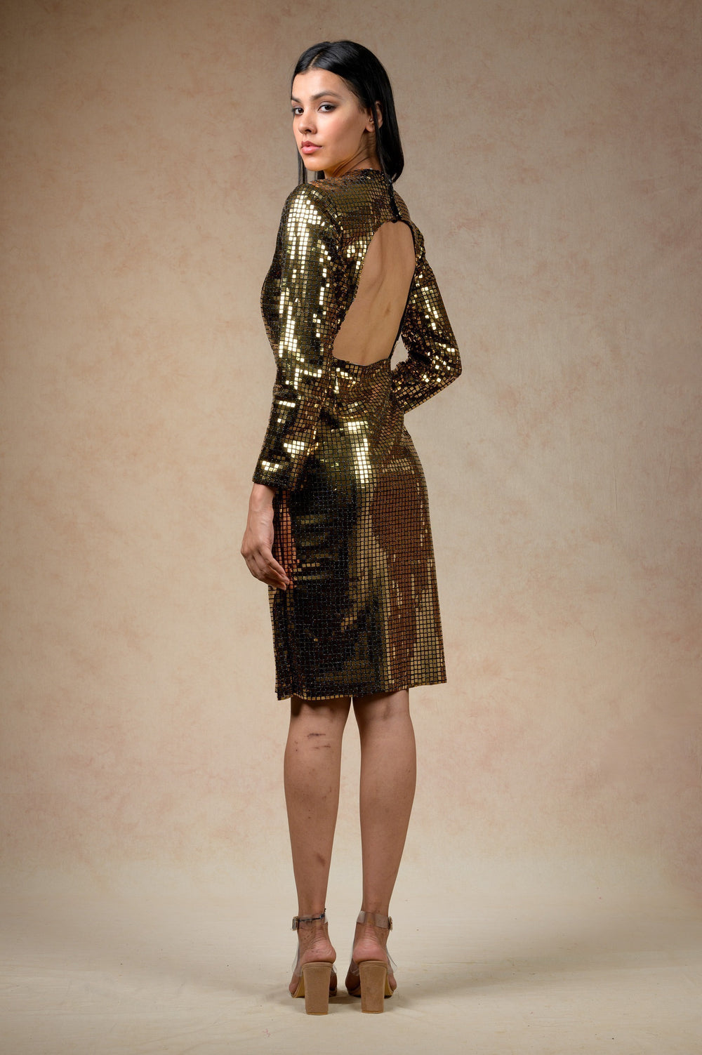 Gold Bodycon Dress image 4