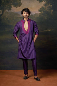 Thread Work Kurta Pyjama Set image 1