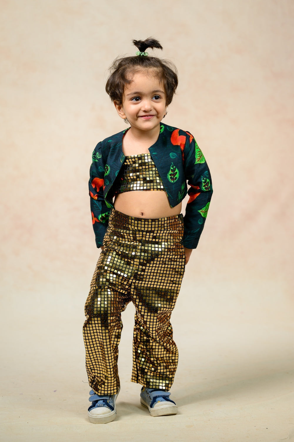 Antique gold metallic twinning set for Mom + Daughter image 18