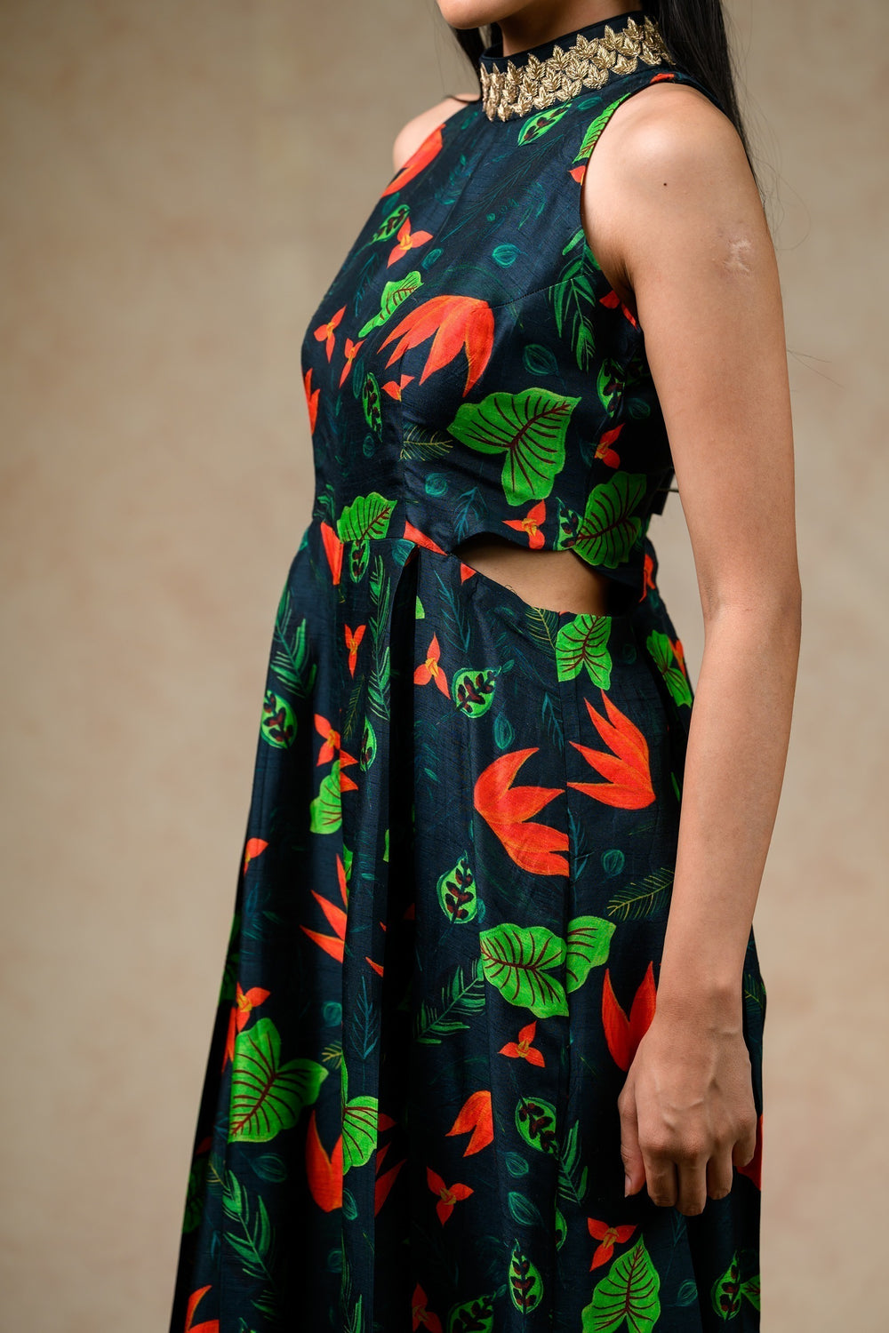 Hand Embroidered Flared Jumpsuit image 6